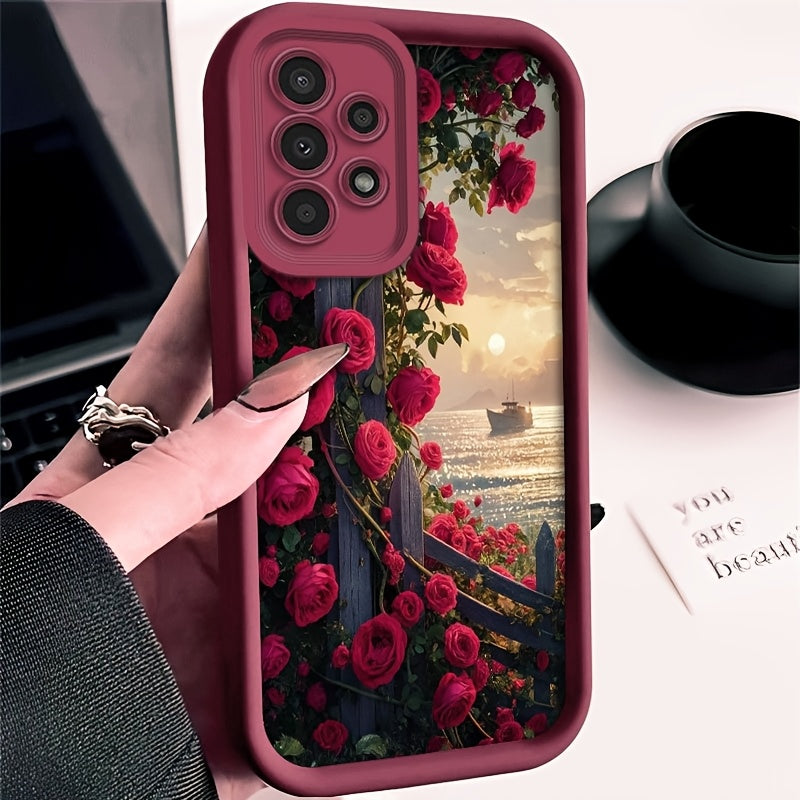 Sail Rose Mobile Phone Case for Various Samsung Galaxy Models Anti-dust, Fashionable, High-end Gift