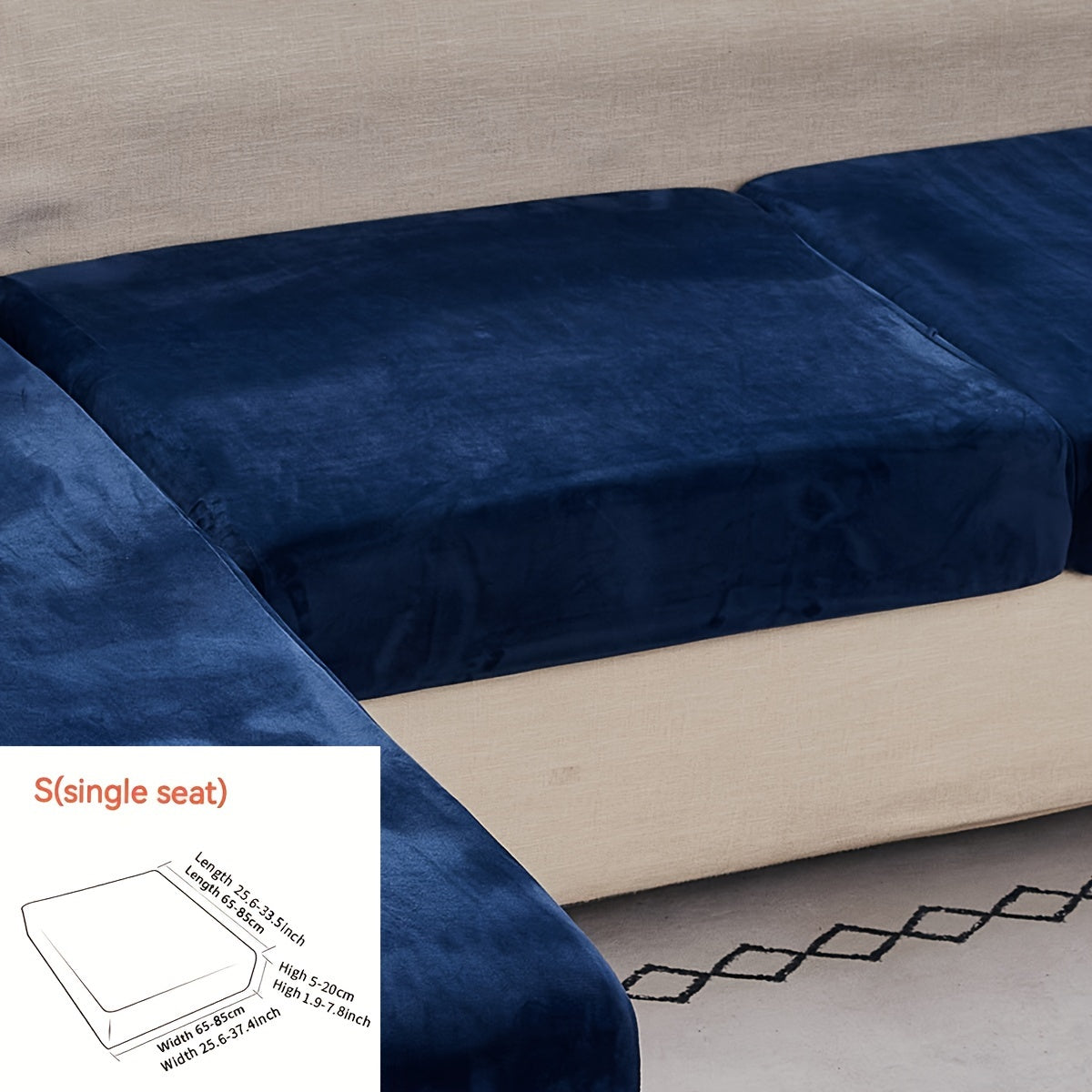 Golden Velvet Sofa Cover provides winter warmth and dustproof furniture protection. Easy to clean with elastic fabric, it offers full coverage and universal anti-slip design. Also serves as an anti-cat scratch back cover, cloth cushion cover suitable for