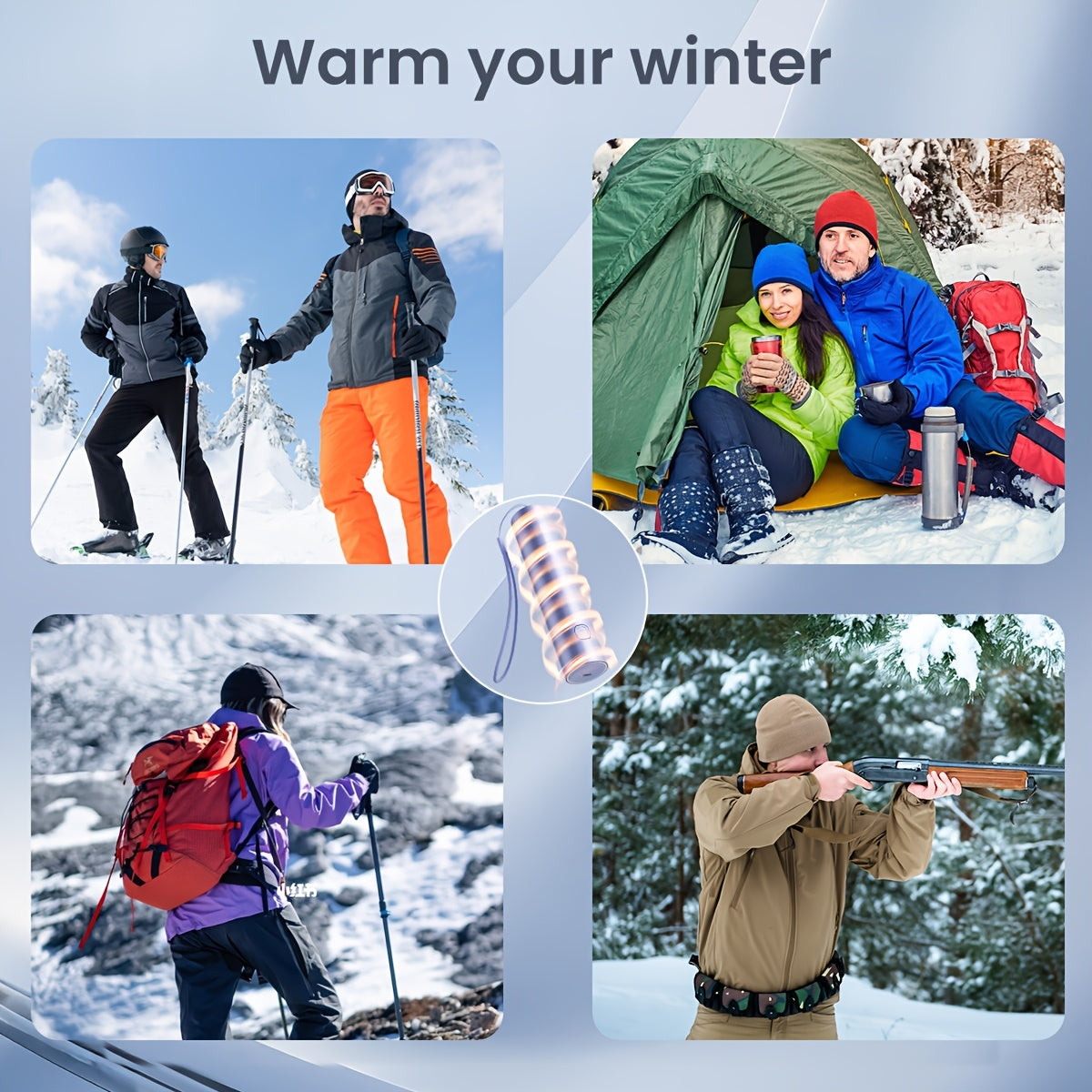 Stay warm this winter with the 1pc GAIATOP Rechargeable Hand Warmer. With three heat settings and a 3000mAh lithium battery, this portable round design hand warmer is perfect for outdoor activities or daily use. It features USB charging and is made of