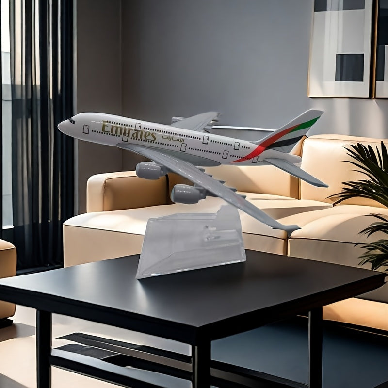 Detailed collectible Airbus A380 model for hobbyists and car decor enthusiasts, perfect gift idea.