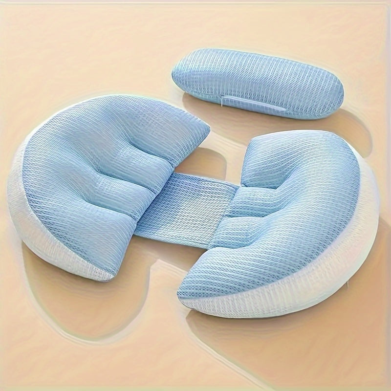 Essential Comfort for Side Sleepers During Pregnancy- Portable and Adjustable U-Shaped Maternity Pillow made from Soft Polyester with a Removable Cover - Provides Waist Support and Belly Relief