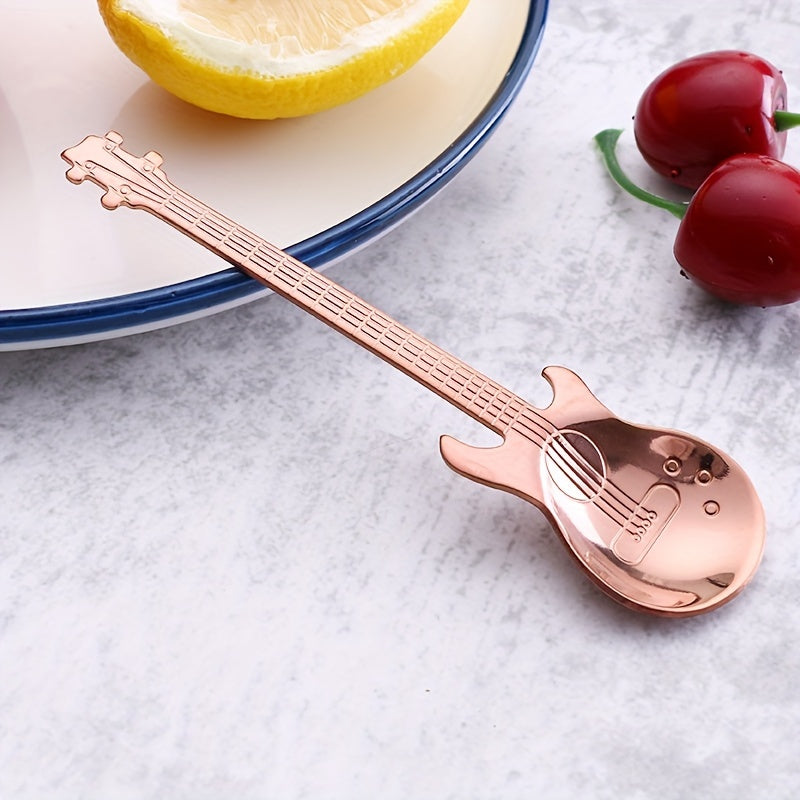 Celebrate Eid with our adorable set of 7 colorful guitar spoons made from high-quality 304 stainless steel. These creative and fun tableware pieces are perfect for stirring your coffee, enjoying a scoop of ice cream, or indulging in some candy. Ideal for