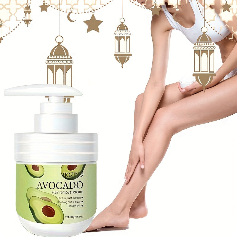 Avocado hair removal cream is plant-based, gentle, painless, and residue-free.