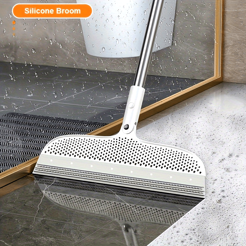 1pc Magic Broom: A versatile cleaning tool for floors, glass, tile, windows, and bathroom surfaces. This floor scraping broom doubles as a bathroom floor scraper and window squeegee, making it ideal for removing water, dust, pet hair, and other dirt. Get