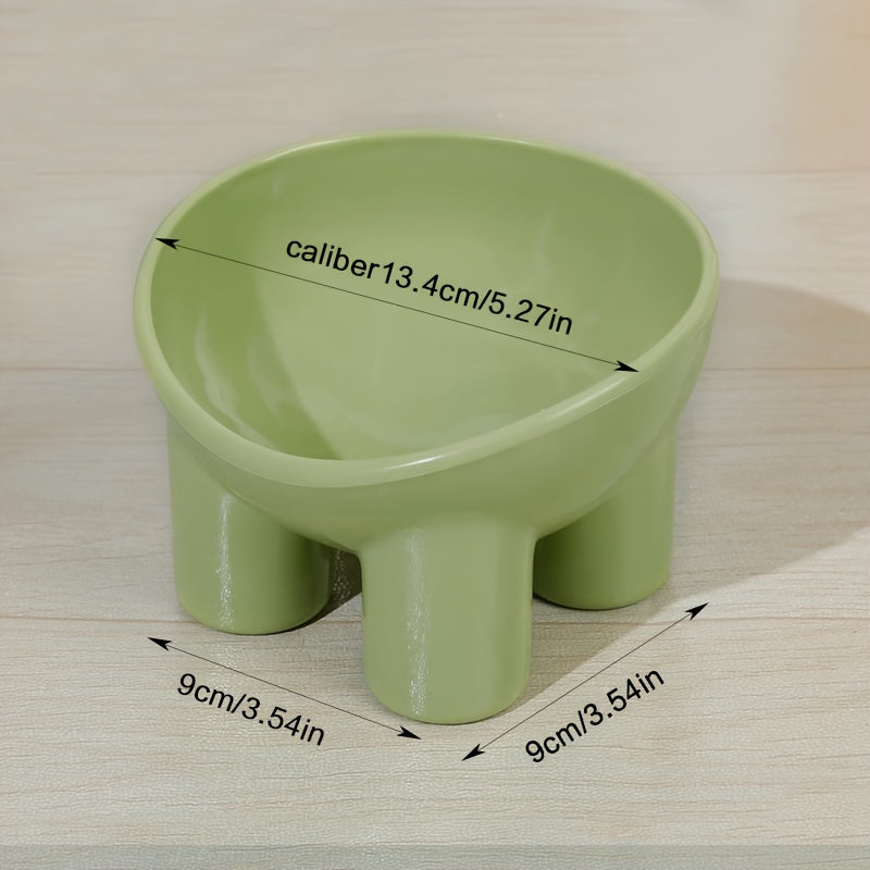 Stylish elevated pet bowl with stand prevents tipping and is ideal for cats and dogs for food, water, and snacks.