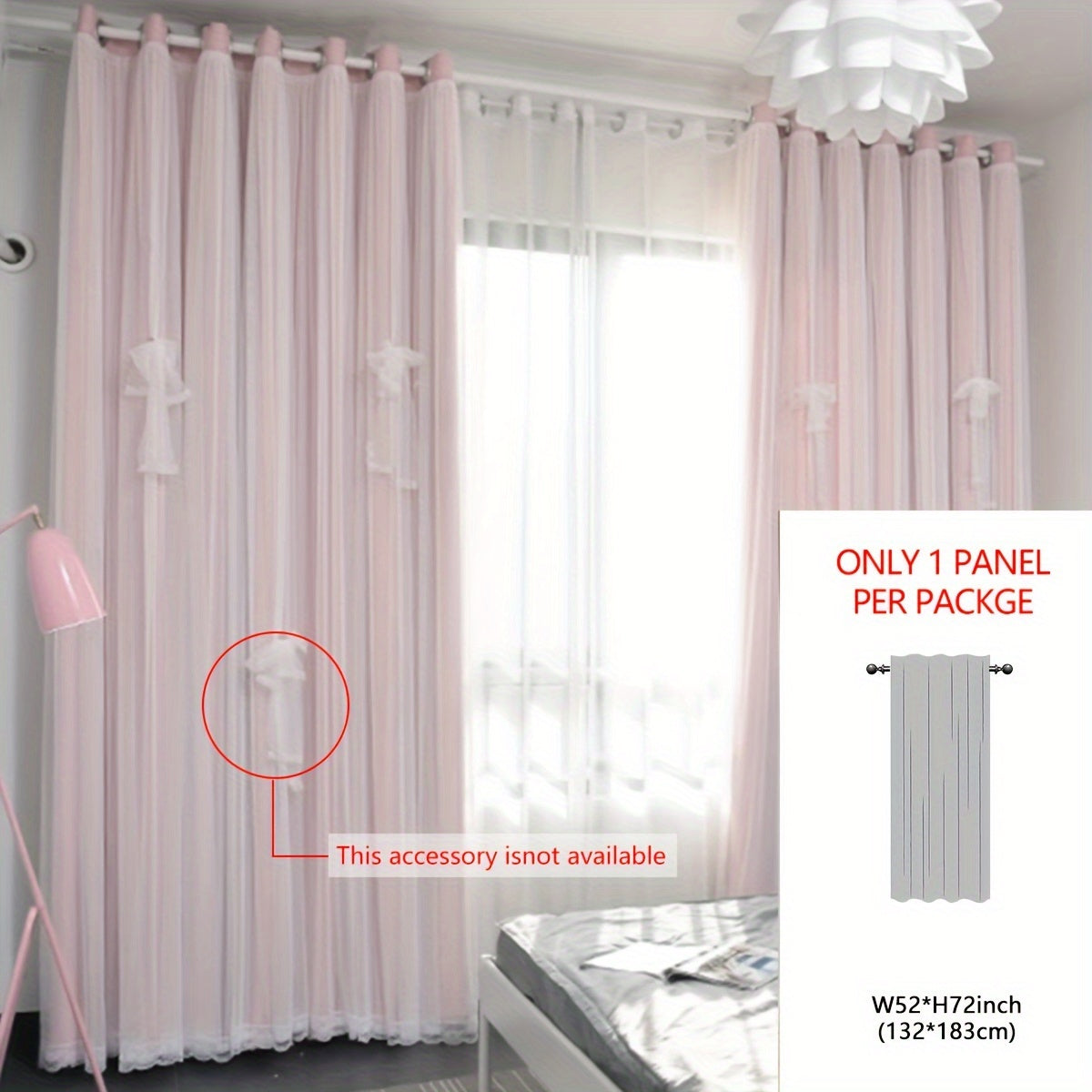 Single-panel Blackout Curtains made with One-layer Cloth and One-layer Yarn, featuring a Modern Simple Style. Ideal for use in Living Rooms, Bedrooms, Balconies, Floating Windows, providing Noise Reduction and adding a touch of Romance to your Home Decor.