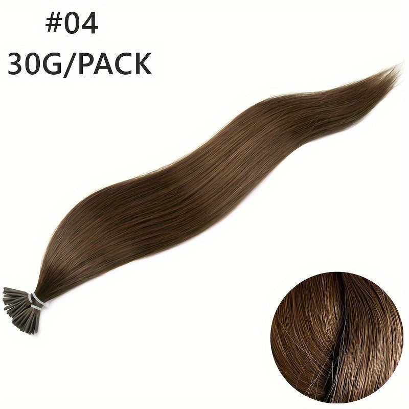 50pcs Human Hair Extensions in various colors (Black, Brown, Blonde) for all women, 30.48-50.8 cm long, lightweight 0.6g each.