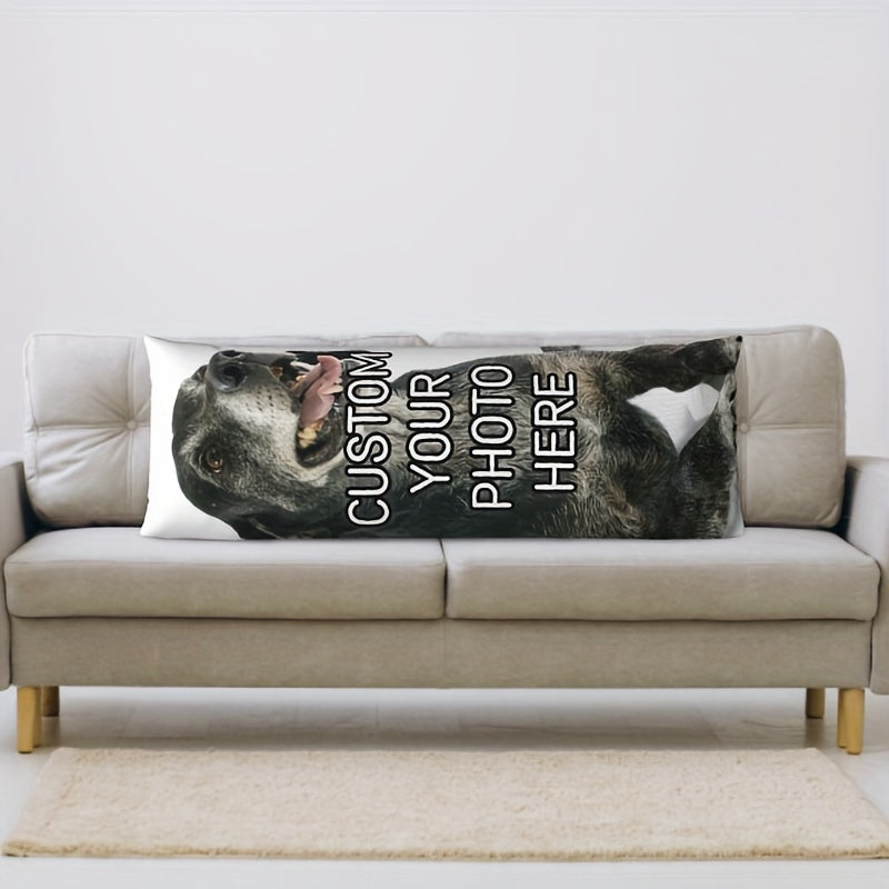 Get a personalized touch with our Custom Photo Body Pillowcase. Measuring 50.8x137.16 cm, this double-sided print features soft short plush and a zippered cover for a full body pillow. It's ideal for both comfort and decor, making it perfect for