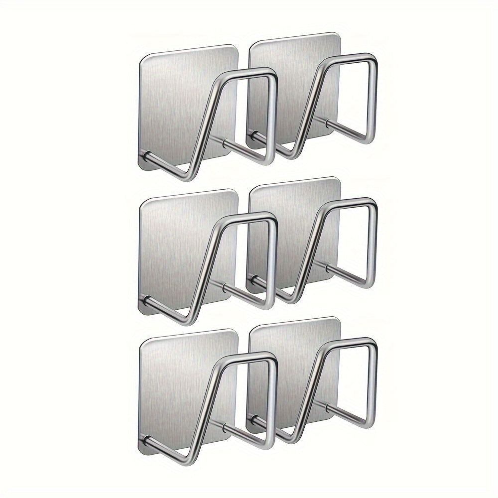 Get your hands on the Stainless Steel Kitchen & Bathroom Organizer Set, available in 2, 4, or 6 pieces. This set includes a Sink Drain Rack and Sponge Holder with Hooks for all your cleaning supplies. With a sleek polished finish and wall-mounted design