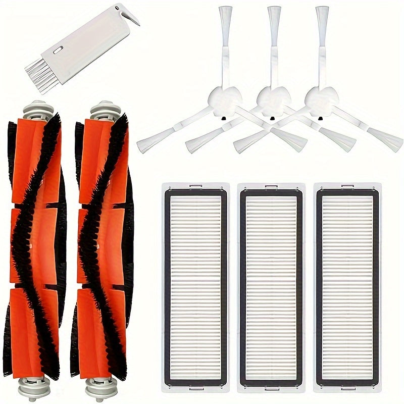 Accessories Kit for Xiaomi 1C/2C/1T Dreame F9, Mijia 1C STYTJ01ZHM Detachable Main Brush Vacuum Cleaner - Includes 9 Pieces: 2 Main Brushes, 4 Filters, and 3 Side Brush Replacement Spare Parts.