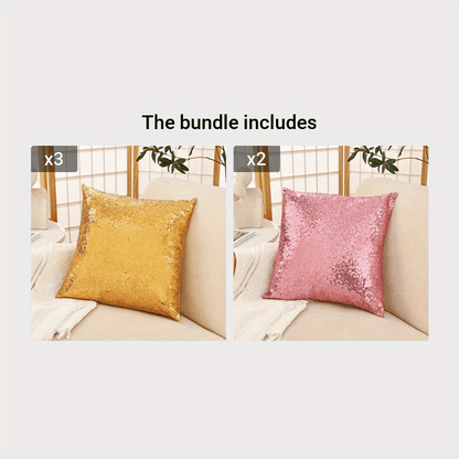 1 sequin throw pillow cover for living room or bedroom, pillow insert not included