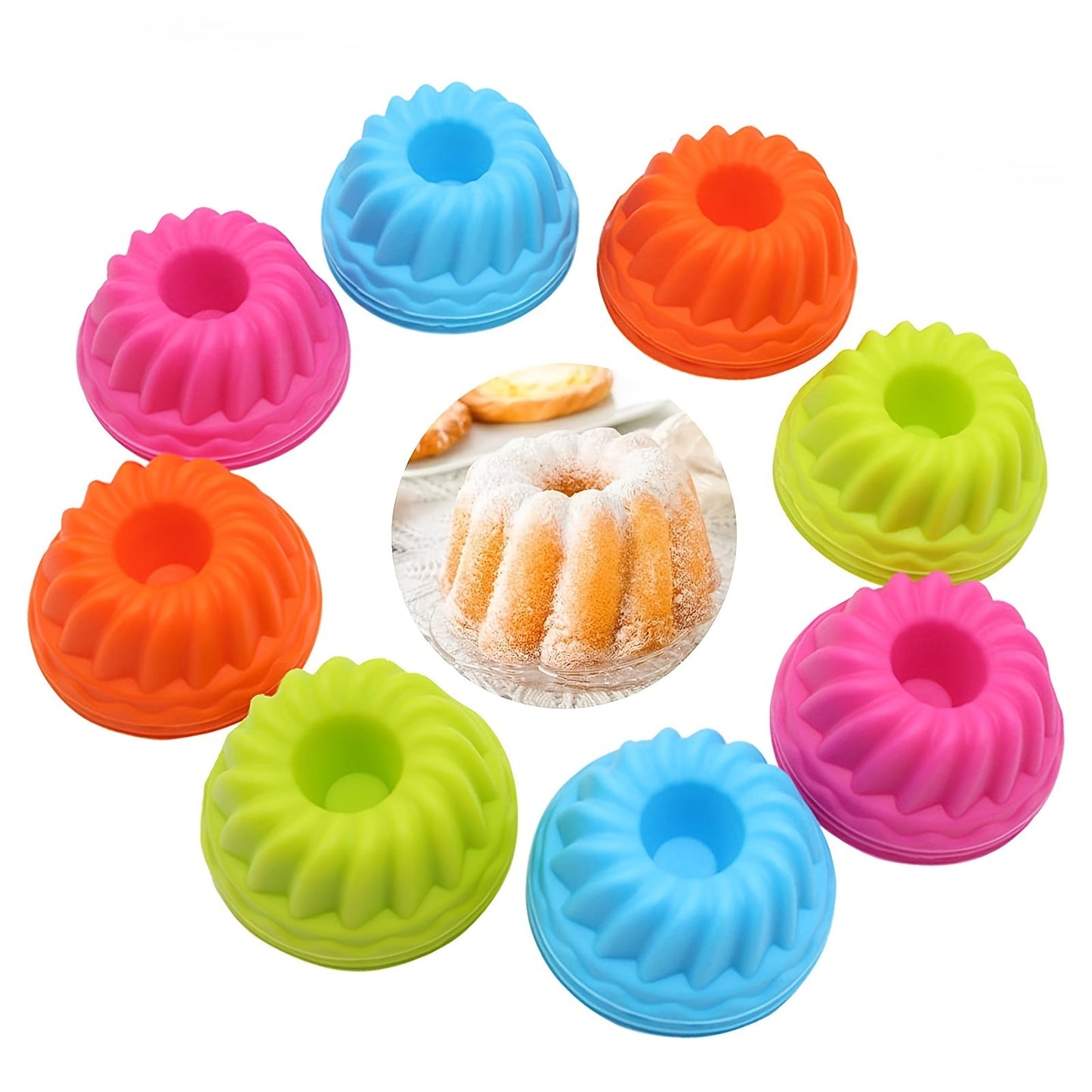 Get a dozen Mini Silicone Baking Cake Molds now! These nonstick cupcake liners are BPA-free and perfect for creating fancy desserts like jelly and muffins. Ideal for your baking needs.