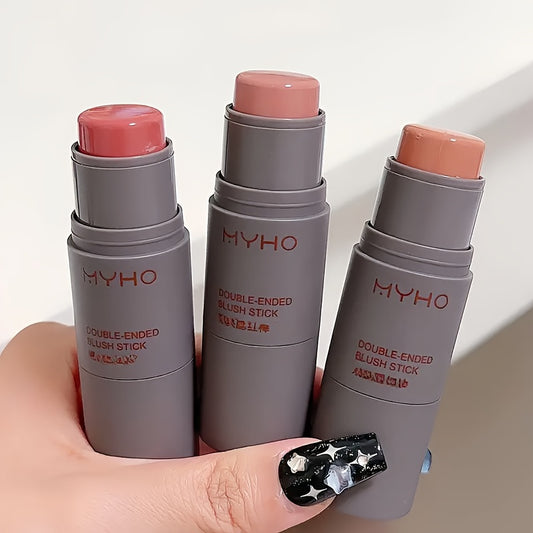 Long-lasting, dual-use blush stick for cheeks and lips with matte natural color.