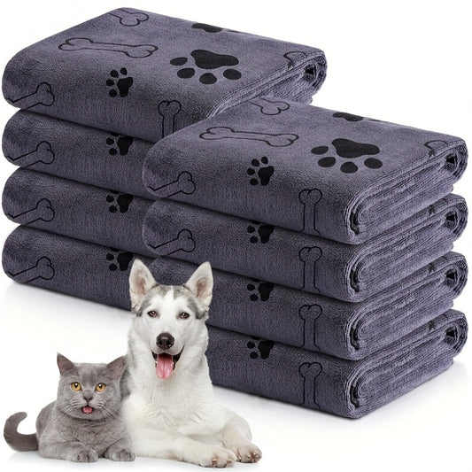 Bulk microfiber dog towels for quick drying, ideal for pet grooming.