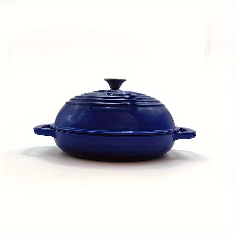 Top-of-the-line 11-Inch Dutch Oven Made from Enamel-Coated Cast Iron - Featuring a Non-Stick Surface, Ideal for Baking Homemade Bread & Sourdough, Great for Both Home and Professional Kitchens