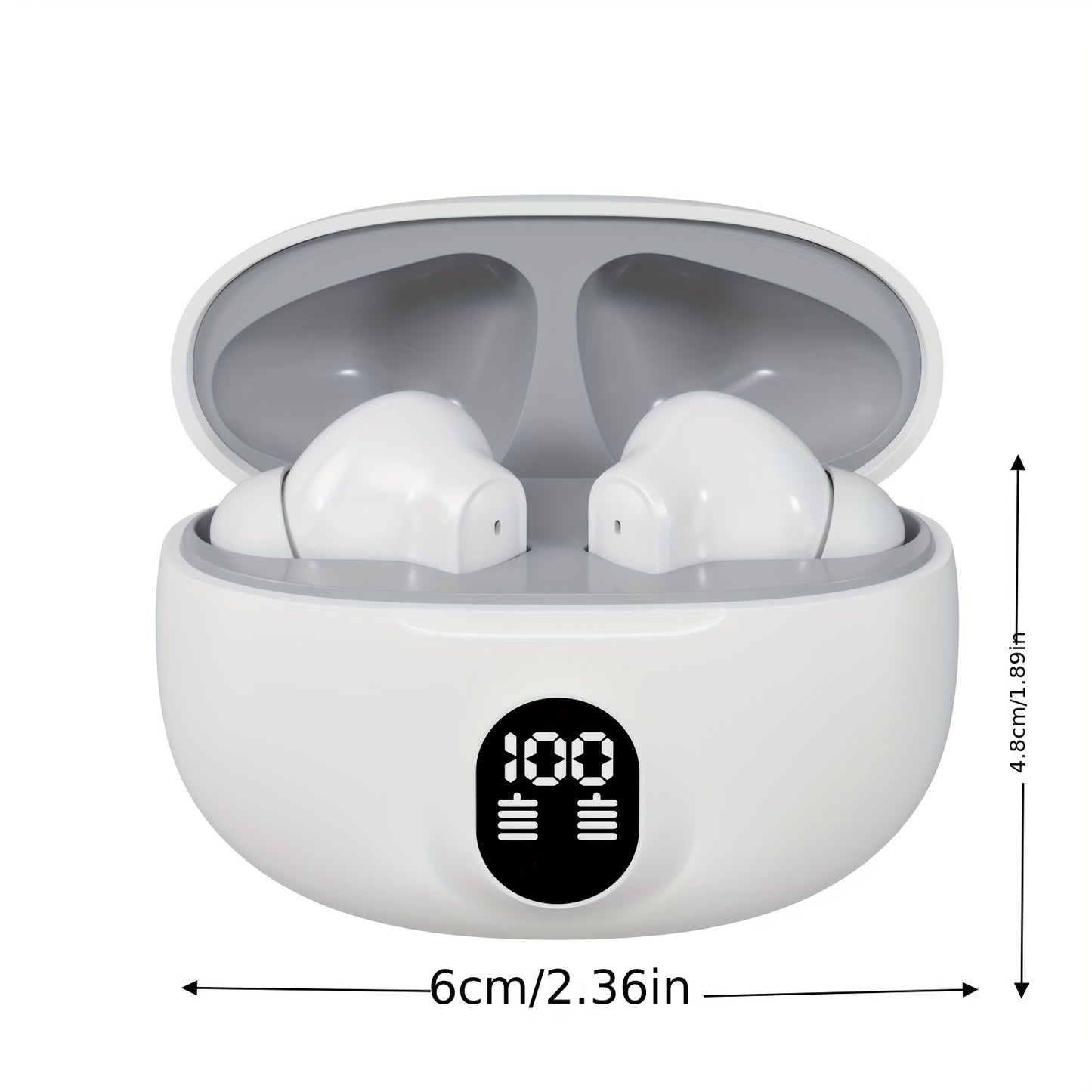 [2025 Explosion] TWS wireless in-ear headphones with clear screen display and HiFi stereo sound. Available in three colors with a trendy design. Ideal for sports, commuting, gaming, and