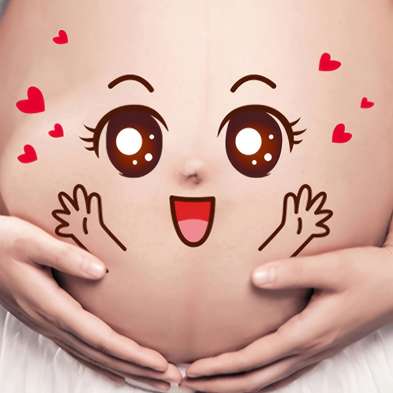 This set includes 10 Pregnancy Belly Stickers, featuring fun expressions for maternity photos. They are a unique novelty gift for expectant mothers, suitable for ages 14 and up. Made from high-quality paper, these stickers are a memorable keepsake for