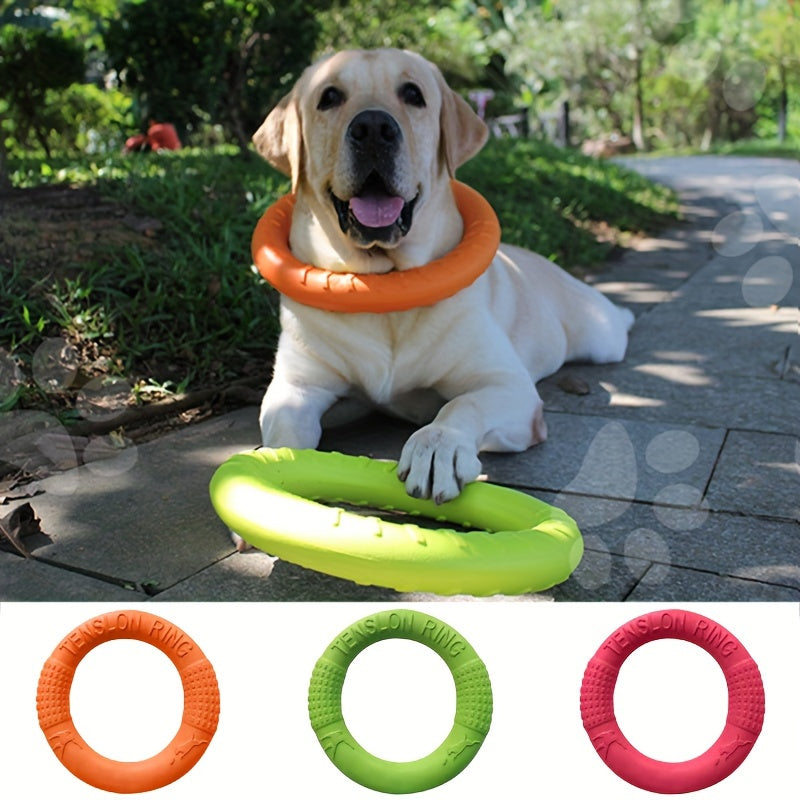 1 pc EVA Pet Flying Disc Chew Toy - Interactive training and teeth cleaning toy for dogs.