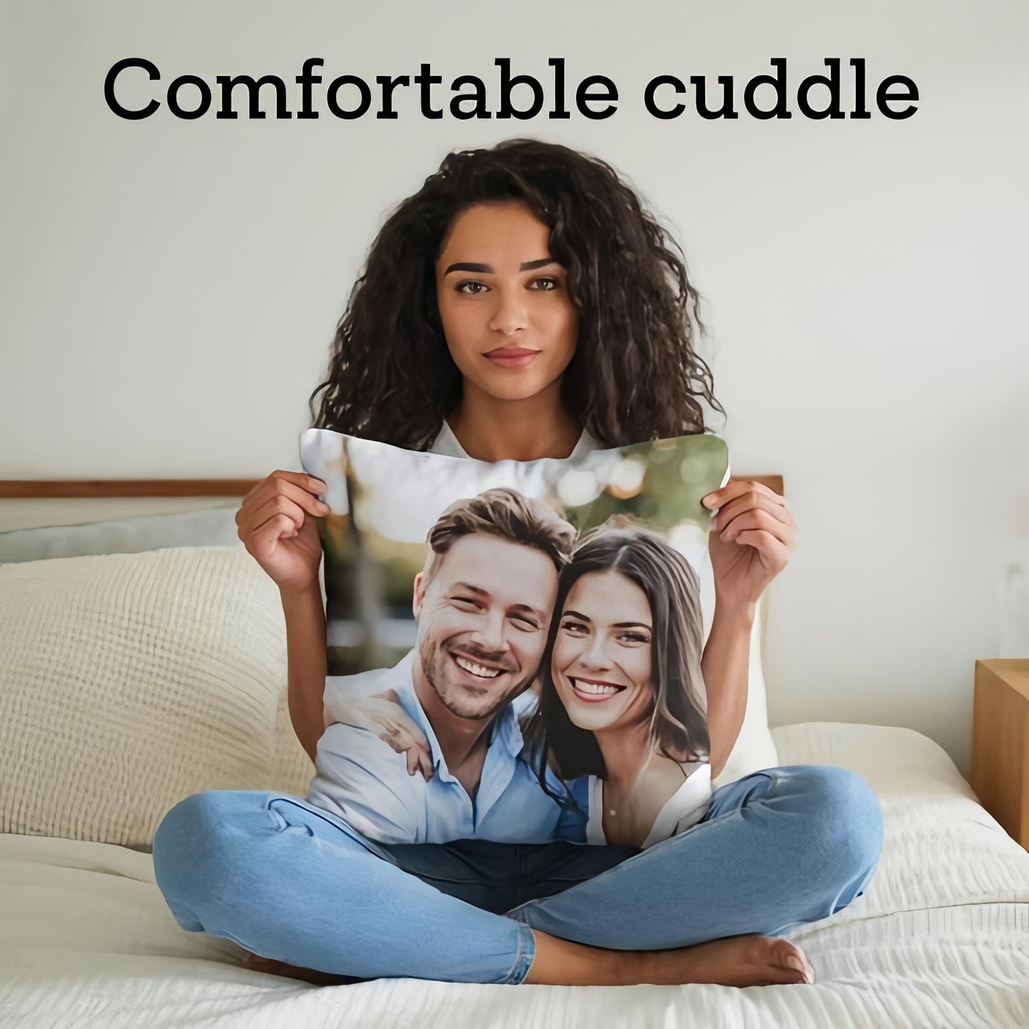 Customized pillow cover for any occasion: Valentine's Day, Christmas, Thanksgiving, New Year. Makes a great home decoration or gift for family, wedding anniversaries. Features single-sided printing with no pillow core included.