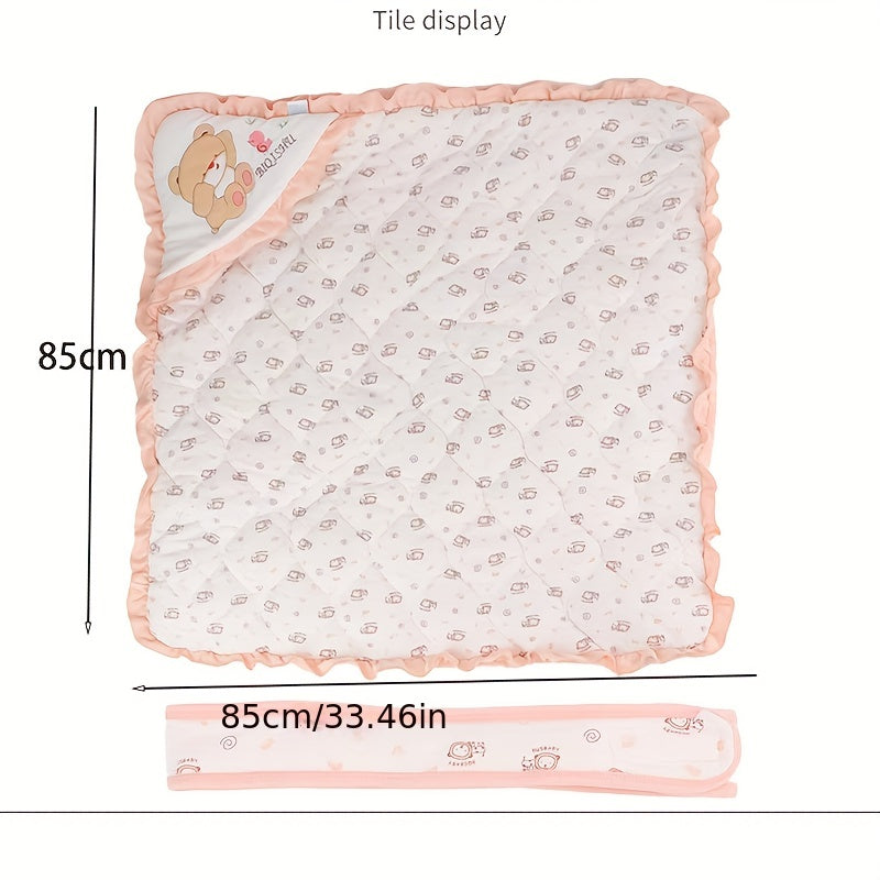 Мягкое одеяло для новорожденных в стиле медведя из 100% хлопка, идеальный подарок на Рождество или Хэллоуин для малыша, сохраняет тепло и уют.