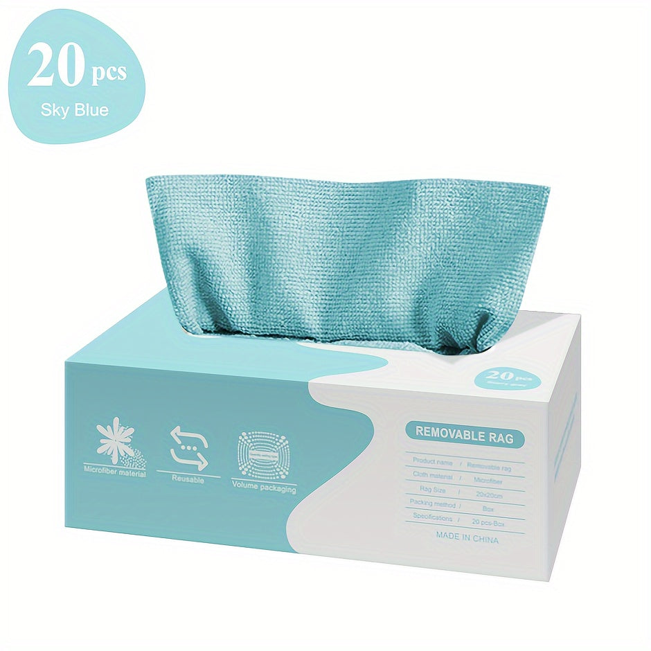 Non-shedding, oil-free scrubbing cloth that is designed for convenience and usability. This pull-out disposable lazy cloth is made from thickened super fine fiber, perfect for use in the kitchen as a dishcloth.