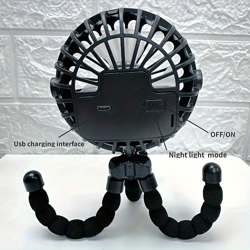 Get your hands on this versatile stroller fan that is bladeless, rechargeable, and handheld. With a compact folding design, this fan is perfect for outdoor use and can also be used as a silent table or desk fan. Its small size makes it convenient to