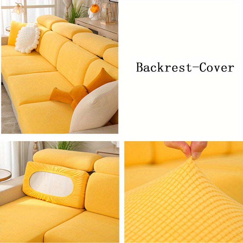 Anti-slip sofa cushion cover with elastic band for universal furniture protection in bedroom, office, and living room. Four seasons slipcover for comfortable and stylish seating.