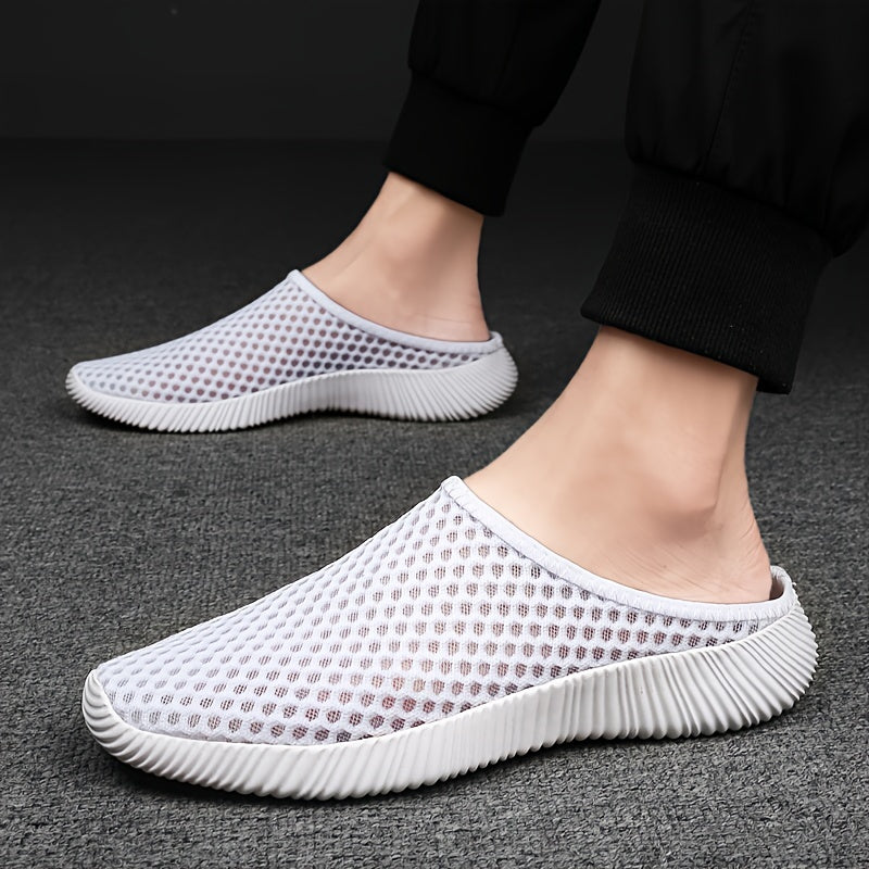 Men's Slip On Woven Slippers for Summer Outdoor Walking