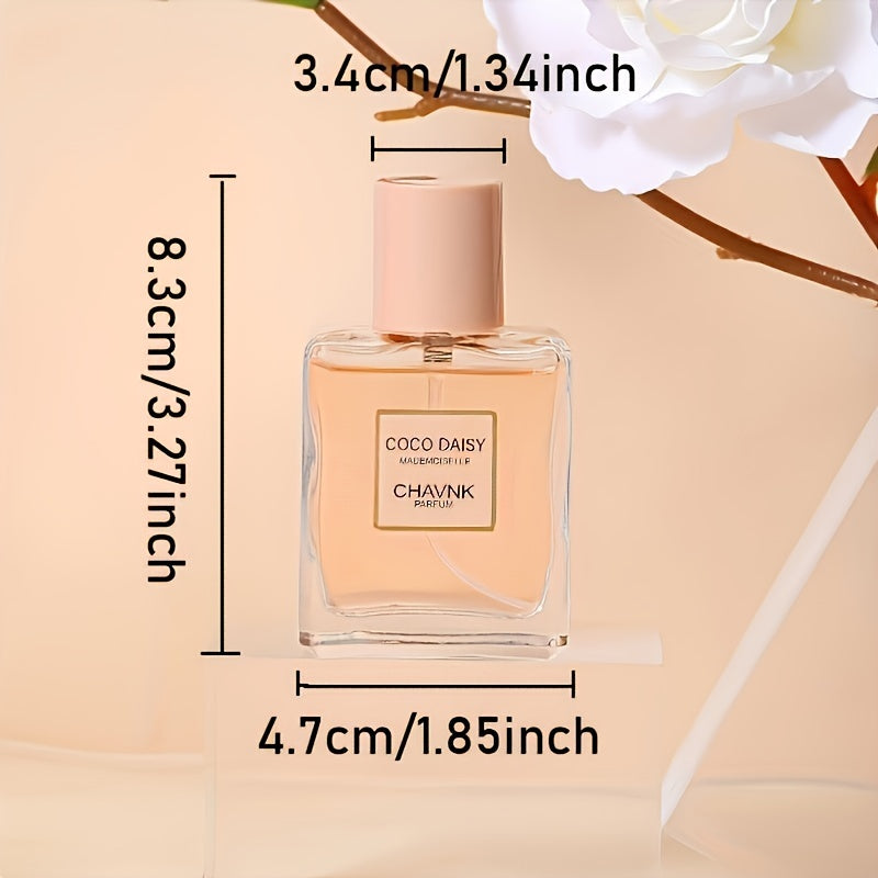 1 oz Coco Daisy Eau de Toilette for Women with Floral & Fruity Scent, Formaldehyde-Free, Long-Lasting, Travel-Friendly, Alcohol-Based, 5-15% Flavor Concentration.