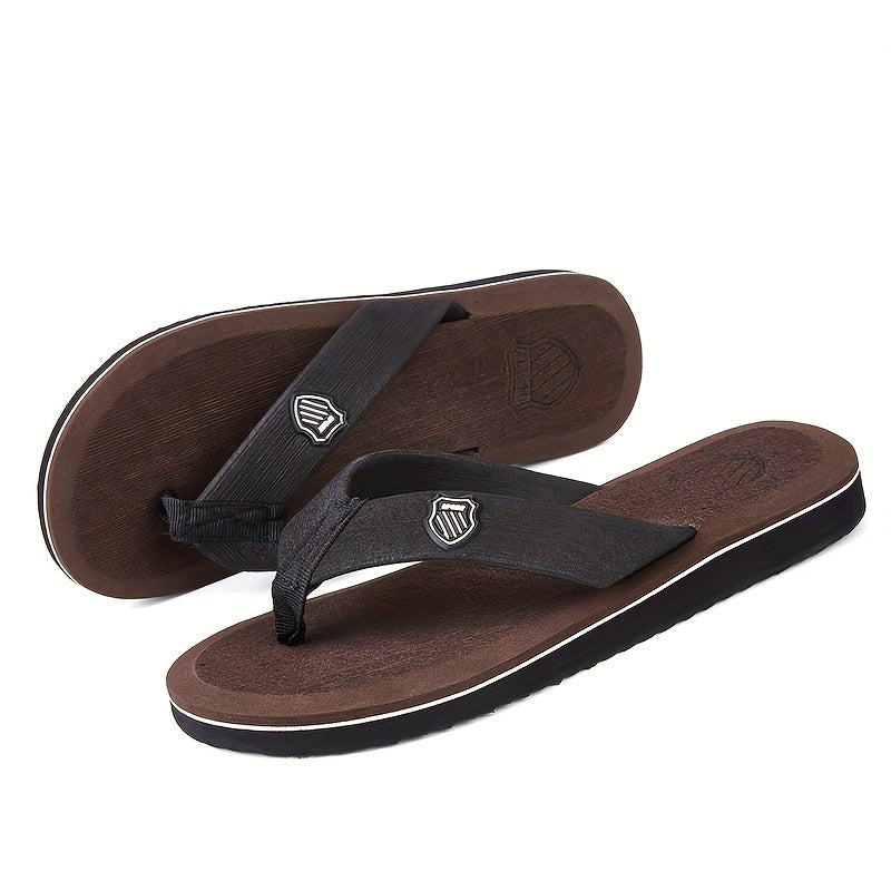 Men's lightweight, non-slip flip flops perfect for indoor and outdoor use in the summer.