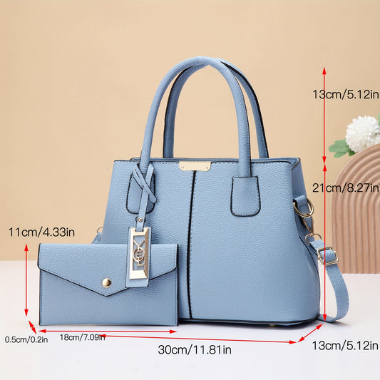 Mother's Day gift set includes multiple bags for family members, featuring a simple and elegant women's bag that can be worn over the shoulder or crossed.