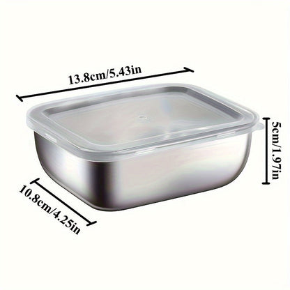 Set of 4 Stainless Steel Food Storage Containers with Lids - Perfect for Reusable Meal Prep, Lunches, and Outdoor Picnics with Convenient Flip-Top Design