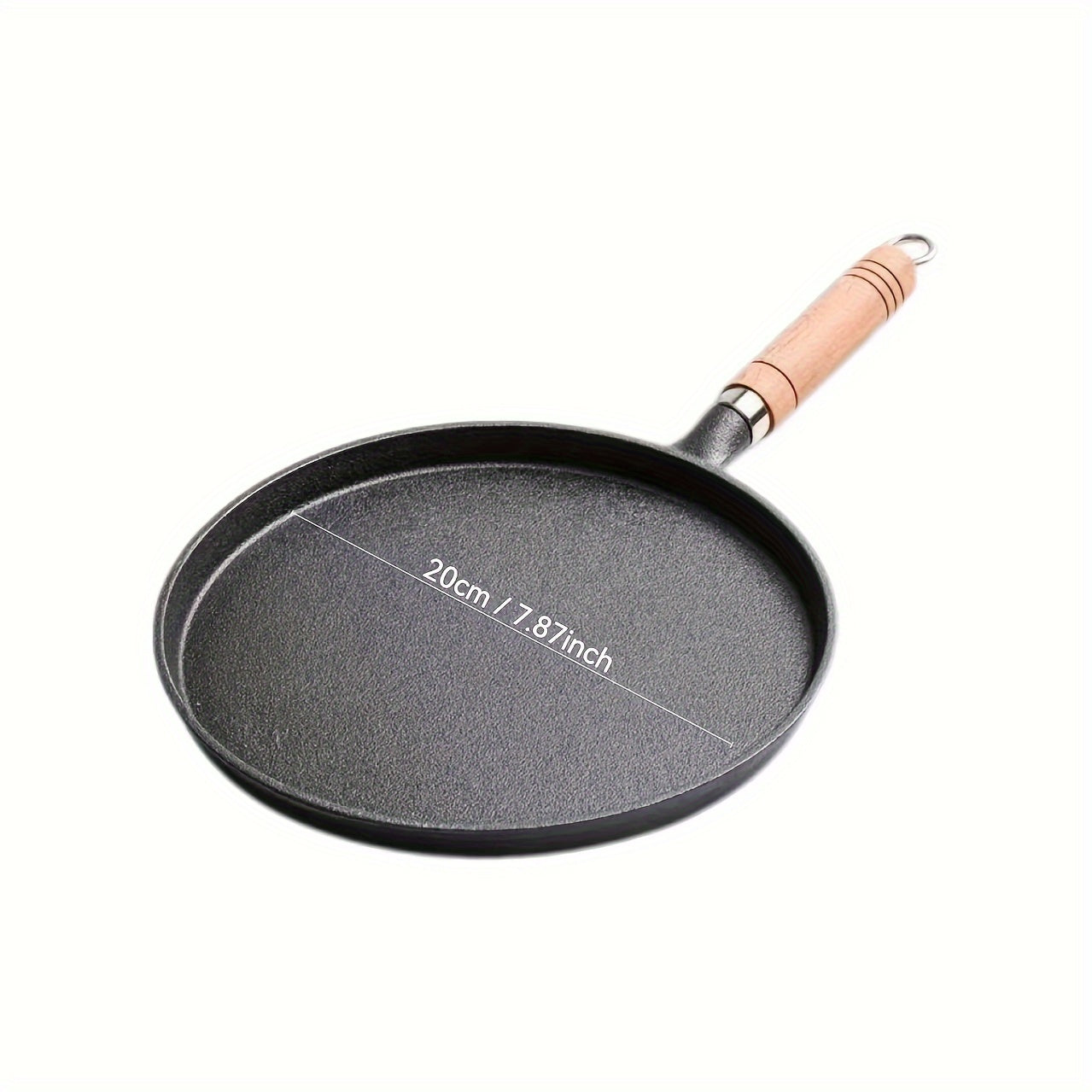 Versatile Cookware for Home and Restaurant Use: 1pc Cast Iron Skillet - Non-Stick Frying Pan Perfect for Steak, Pancakes, Dumplings, and More | Food-Safe and Durable