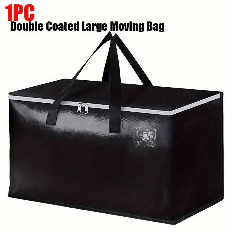 Large 1PC capacity moving bag that collapses for easy storage. This heavy-duty bag features strong zippers and handles, with a bearing capacity of up to 20.0KG. Ideal for saving space and transporting belongings, this sturdy bag is a great alternative to