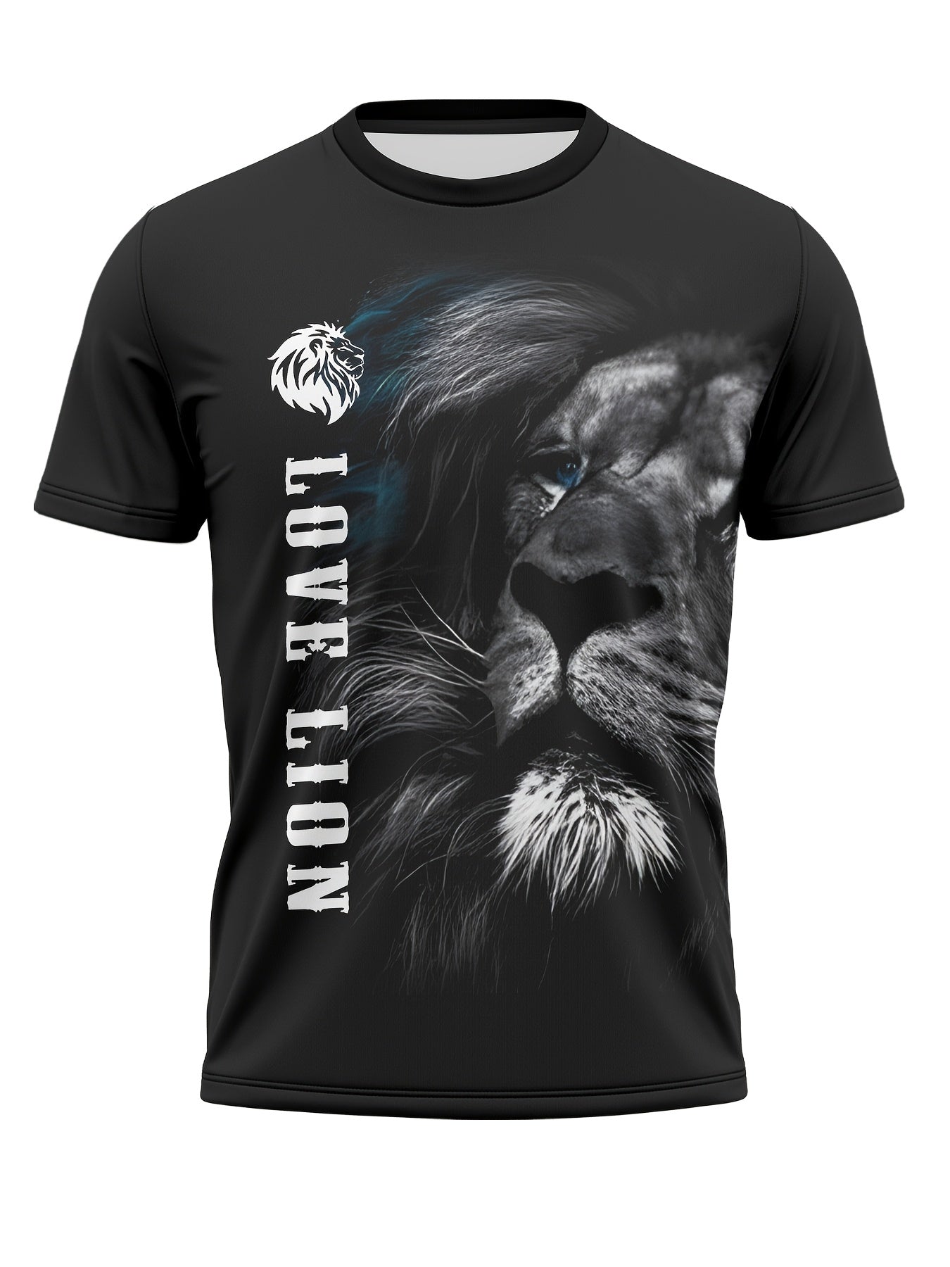 3D Men's Lion Print Sports Set