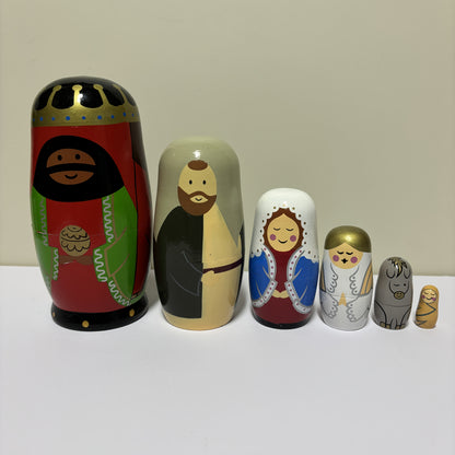 Puppet set, nesting dolls, stacked toys, handmade dolls - perfect gifts for children and holidays. Also great for home, office, wedding, and party décor.