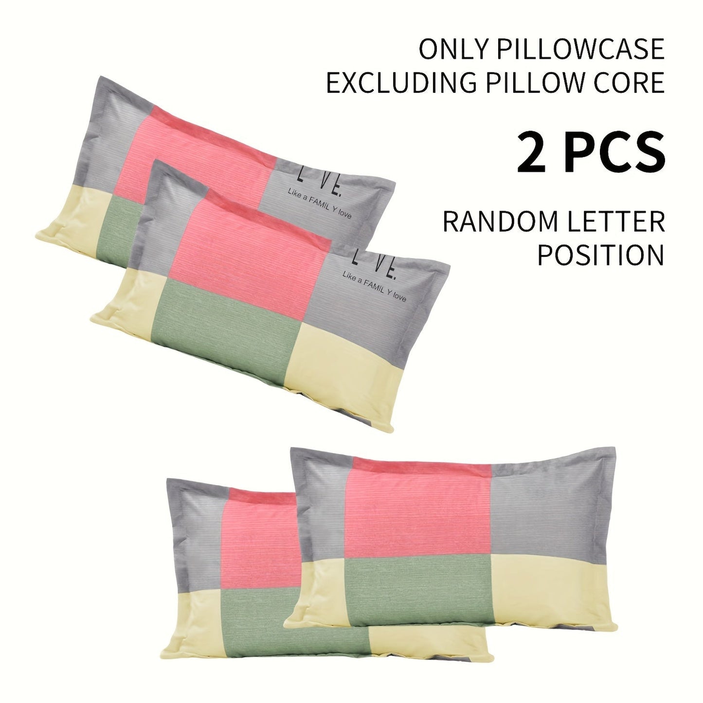 Checkered Pillowcases Set of 2 - Pillow Inserts Not Included - Classic British Geometric Design - Easy to Clean Machine Washable - Dimensions 75cm x 48cm (29in x 19in) - Simple Checkered Pattern - Envelope Closure for Convenience - Made from Other Fabric