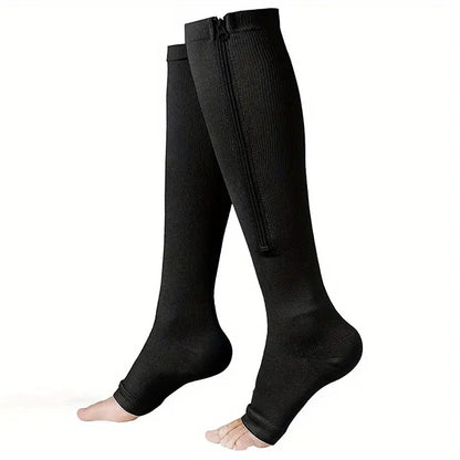 Men's and Women's Compression Zipper Breathable Long Stockings