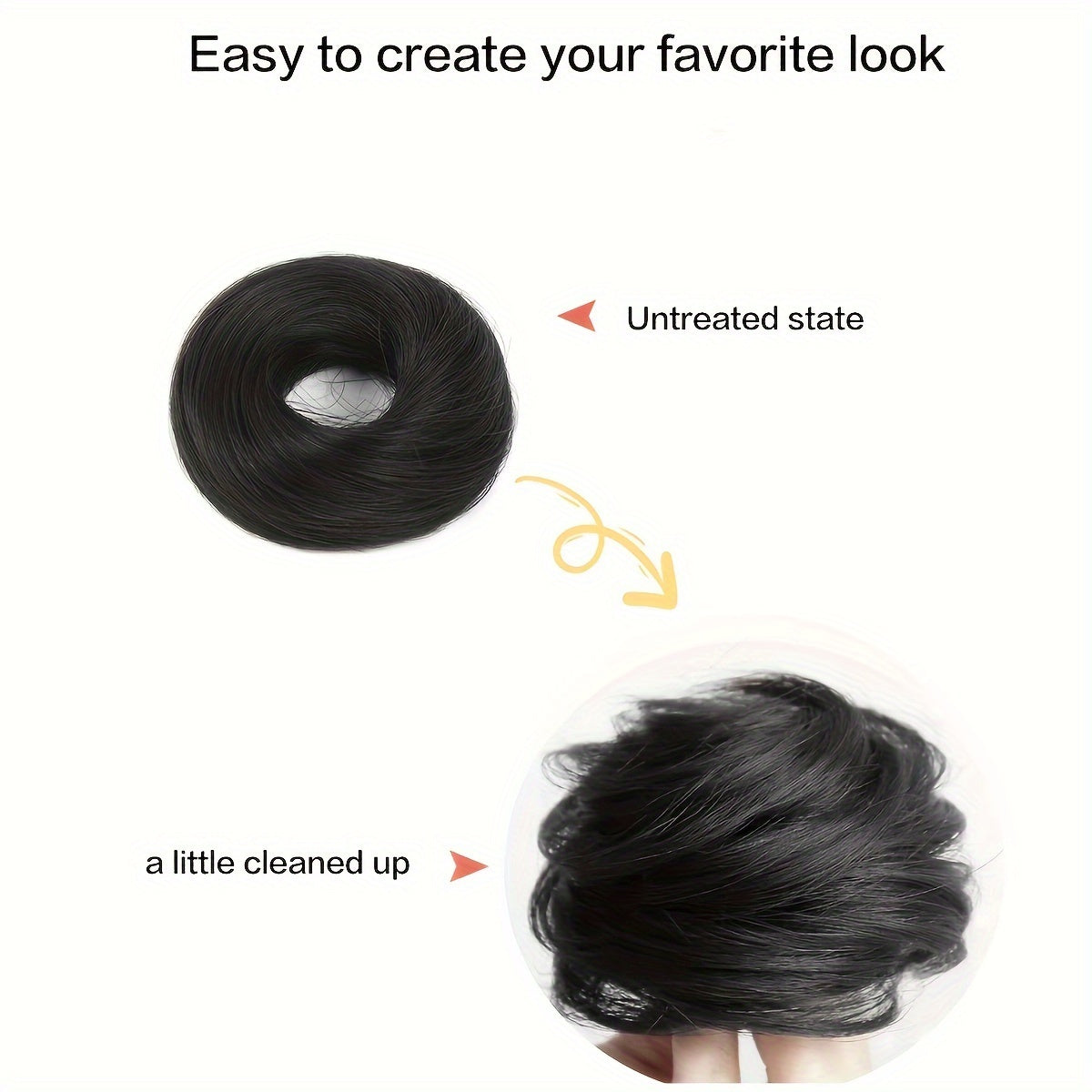 Stylish synthetic hair bun ponytail extension for women, great for both parties and casual wear.