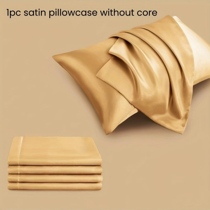 1 piece of high-quality satin pillowcase made from 100% polyester. It weighs 80-85gsm, featuring a woven fabric with active printing design. Dry cleaning is recommended to maintain its smooth craftsmanship.