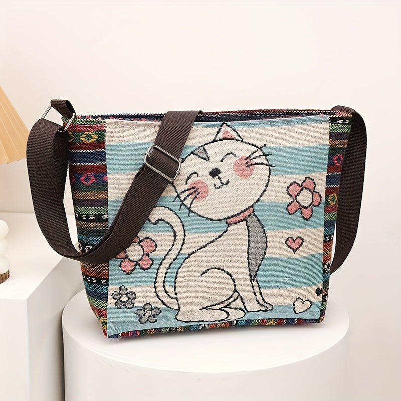 Multicolor Elephant Crossbody Bag for Women - Adjustable Strap, Zipper Closure, Foldable, Casual & Stylish