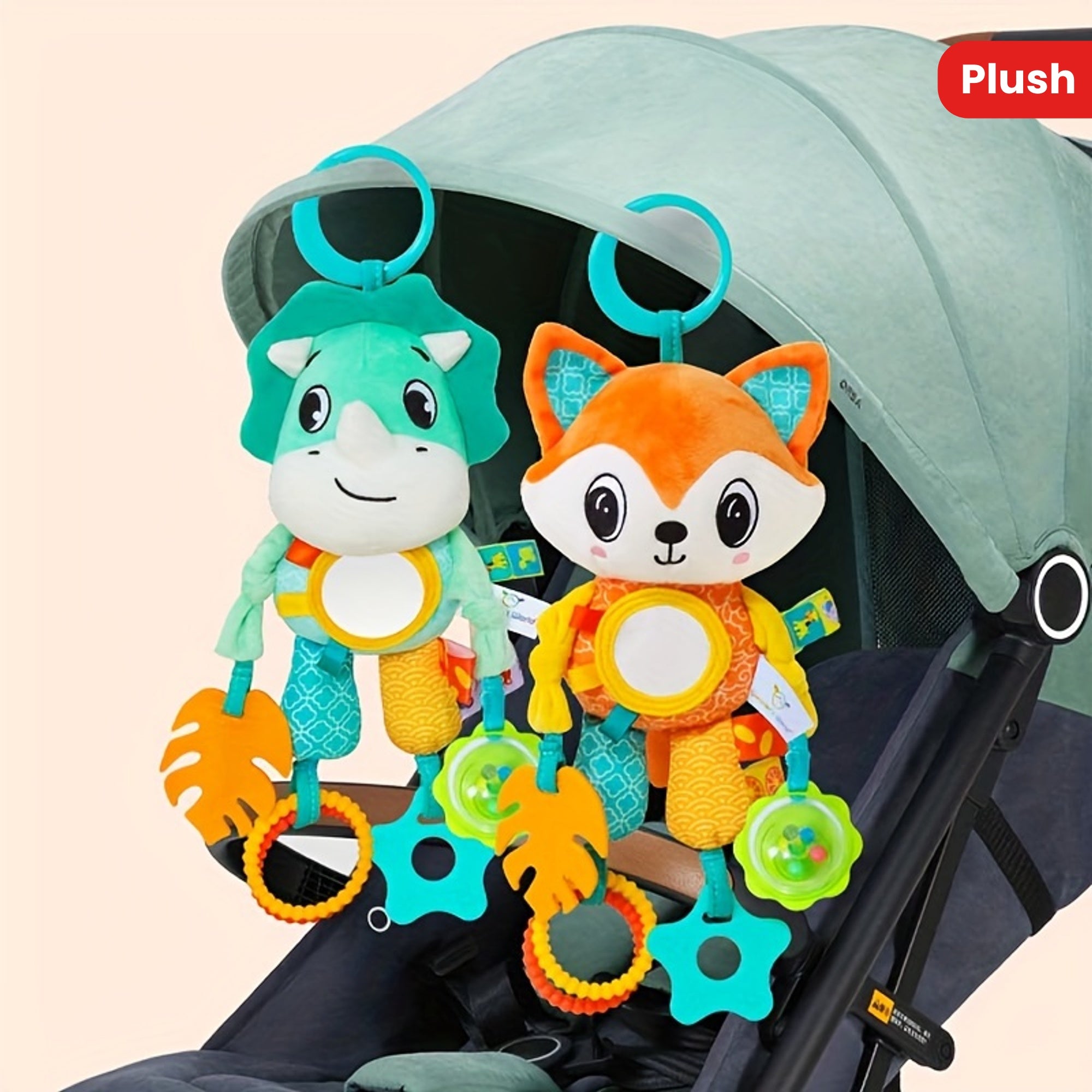 Plush Toys for Babies: Vibrant Hanging Toys with Rattles and Teethers - Perfect for Ages 0-3