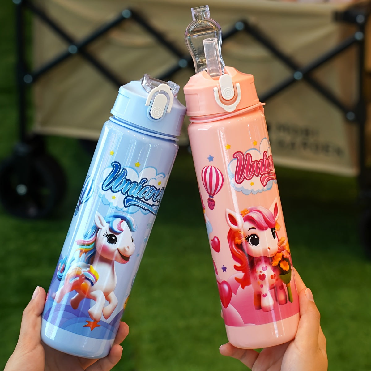 1 Cartoon-Themed 25oz Shaker Bottle with Straw, Leak-Proof, PVC-Free, Hand Wash Only, Ideal for Outdoor Activities - Pack of 1