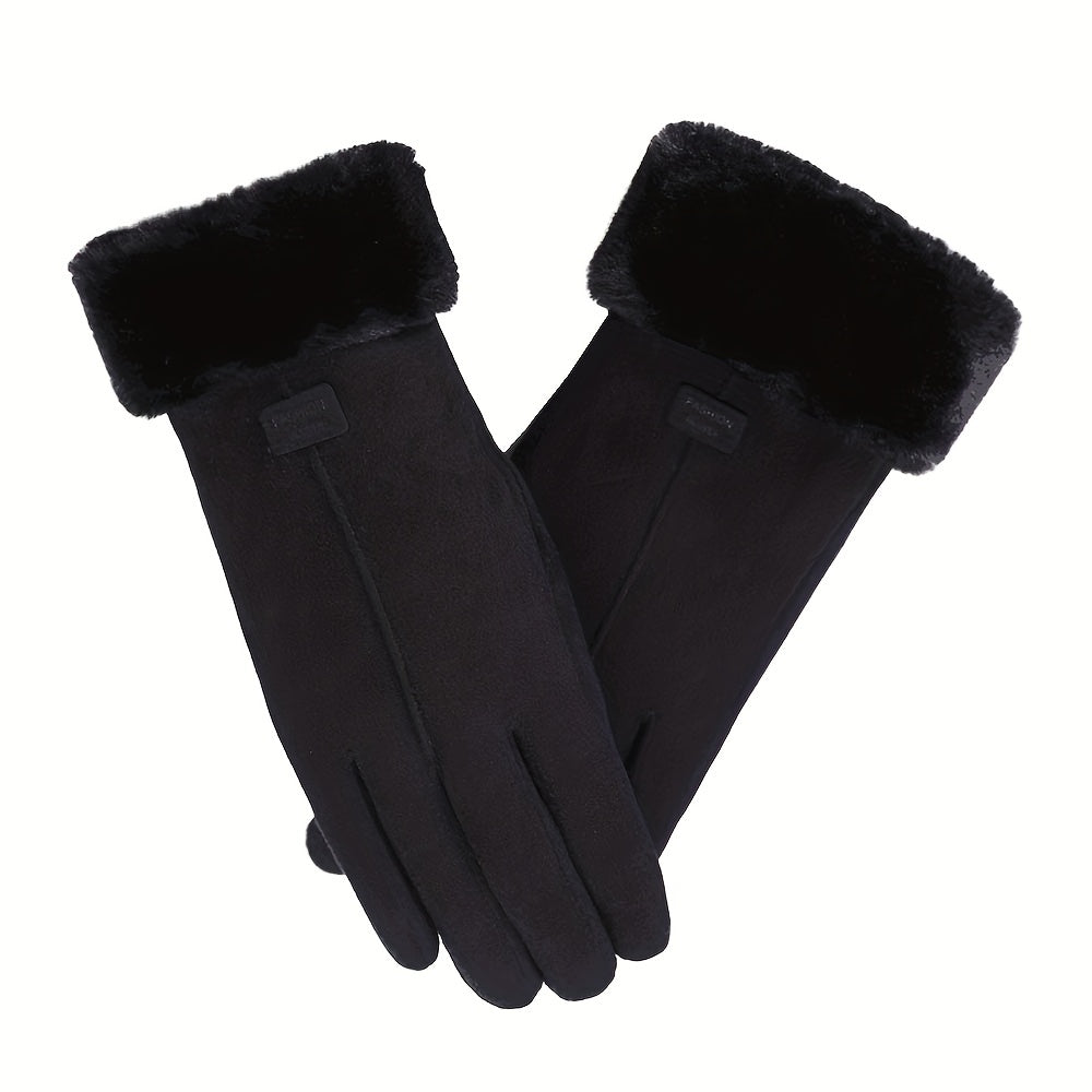 Stay warm this winter with our cozy velvet-lined gloves. Perfect for outdoor activities and casual sports, these split-finger gloves feature a plush cuff and stretchy design for added comfort.