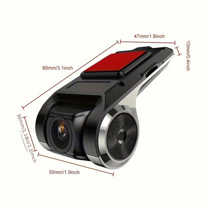 YIXINGJIA Android Avtomobil Navigatsiya Tizimi 720p HD Dash Cam va ADAS Haydash Yordamchisi bilan, USB Quvvatlanadi, Yo'lovchi Tomonida Orientatsiya, Ekransiz, Android Qurilmalari uchun