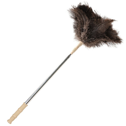 The 94-Inch Extendable Ostrich Feather Duster: Detachable, Lint-Free, and Reusable for Home Cleaning. Also Functions as a Static Brush for Car Dusting - An Incredible Cleaning Tool.