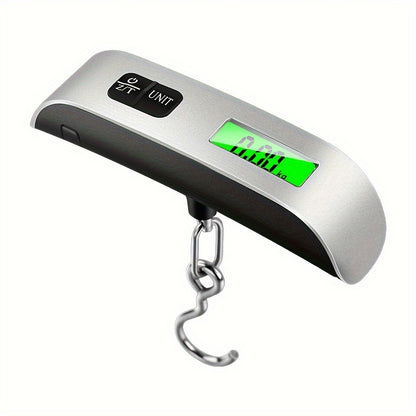 Portable electronic luggage scale with LCD display, suitable for weighing luggage up to 50kg/110lb.