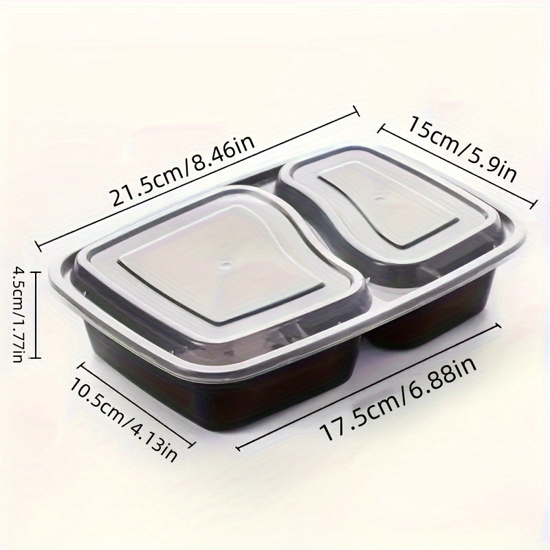 Disposable lunch boxes available in packs of 10, 20, 50, or 100. These reusable and durable meal prep containers are microwaveable and extra large and thick. They are BPA free with lids included, suitable for school, office, camping, and picnic use.