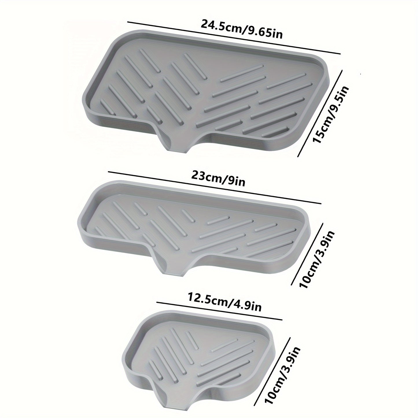 Silicone soap dish with drainage for kitchen and bathroom sinks - anti-splash and non-slip, available in various sizes and can also be used as a gift decoration for Christmas or Halloween.