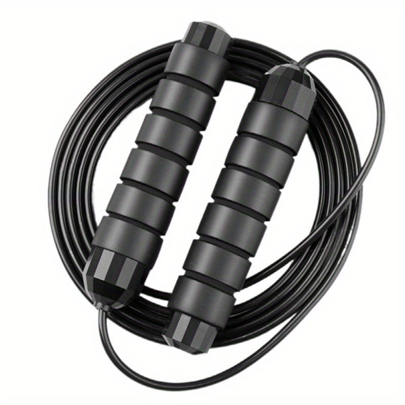 Jump rope with memory foam handle for effective cardio and weight loss training.